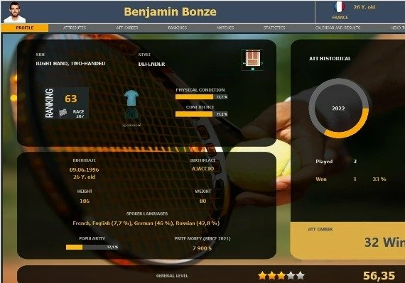 Absolute Tennis Manager EN/FR Global