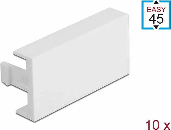 Pllakë mbuluese moduli DeLOCK Easy 45, 45 x 22.5 mm, 10 copë, e bardhë