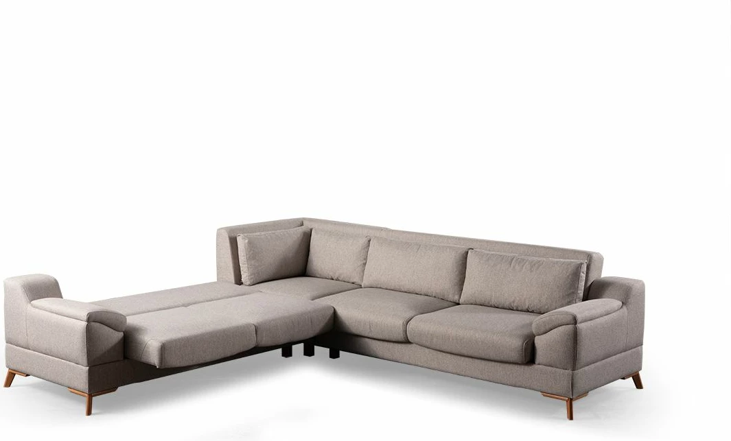 Kënd-sofë krevati, ngjyrë bezhë, Atelier del Sofa, Aqua Corner (L2 + C + 3R)