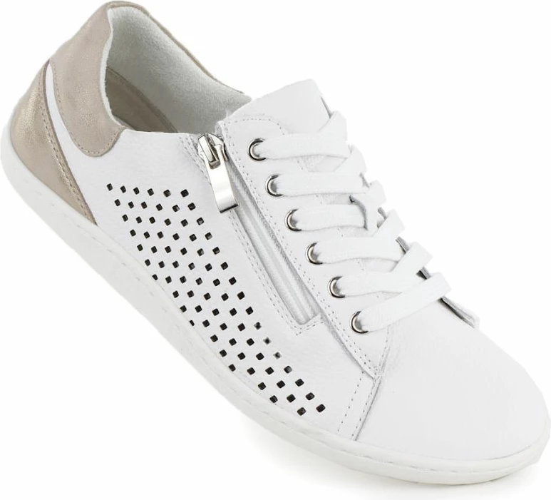 Këpucë lëkure barefoot për femra Gino Fabiani OL38-6, të bardha