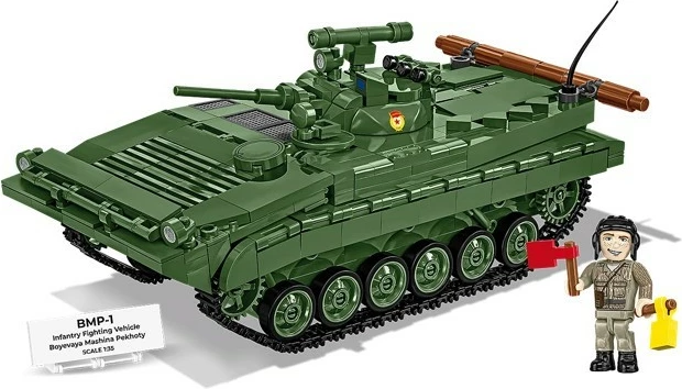 Set blloqe ndërtimi, COBI, BMP-1 2631, 758 pjesë, shkallë 1:35, jeshile