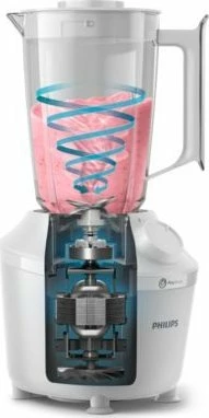 Blender Philips HR2041/00 450 W, 1 L, ProBlend, bardhë