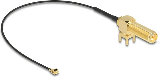 Kabllo antene DeLOCK 12039 RP-SMA në I-PEX MHF1, 0.15 m, 2.4 GHz, e zezë