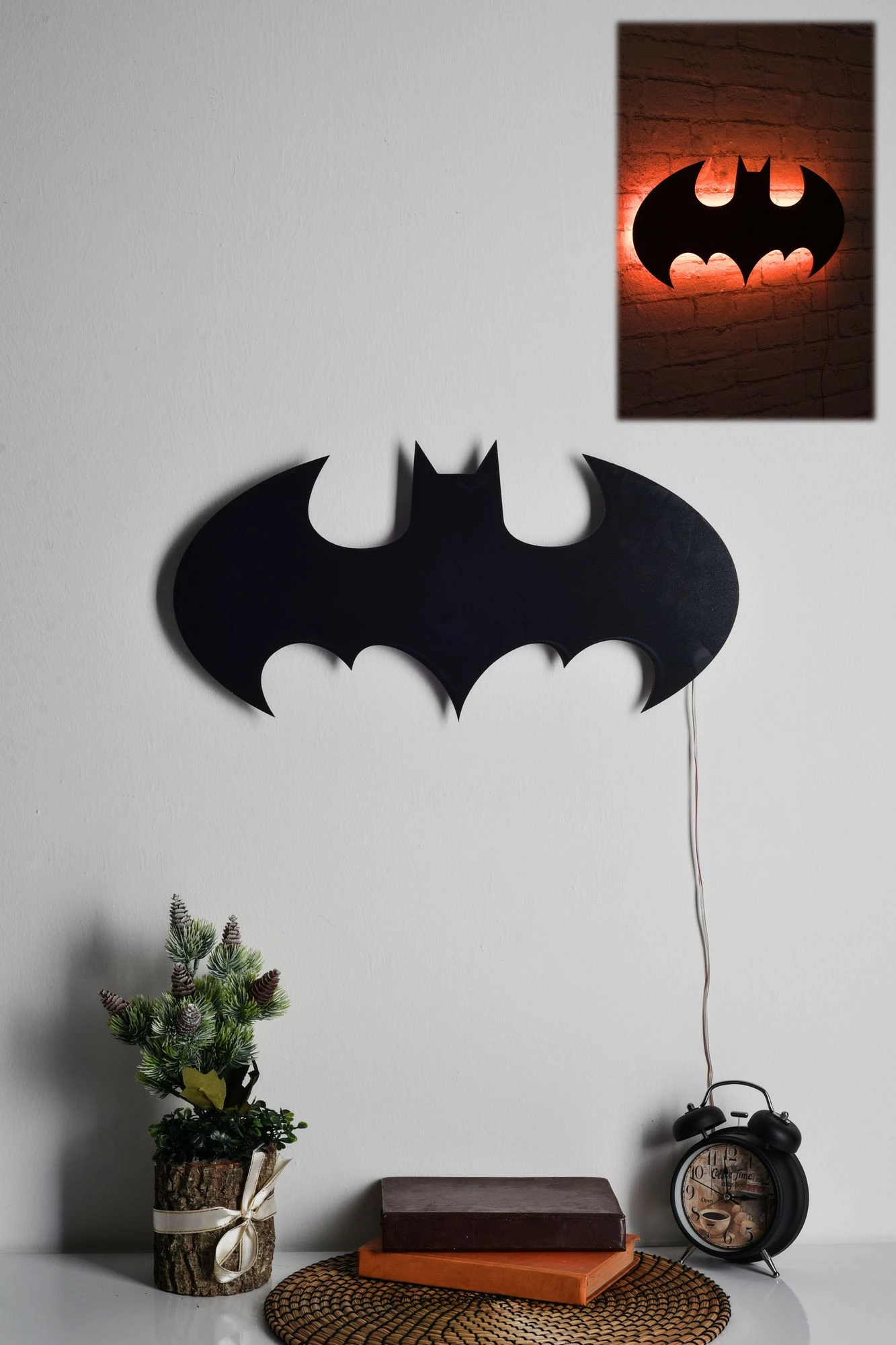 Dritë dekorative LED, Batman, ngjyrë e kuqe