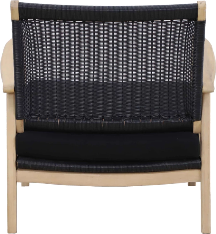 Karrige Salsa me jastëk, ngjyrë e zezë, 74.5x73x75.8