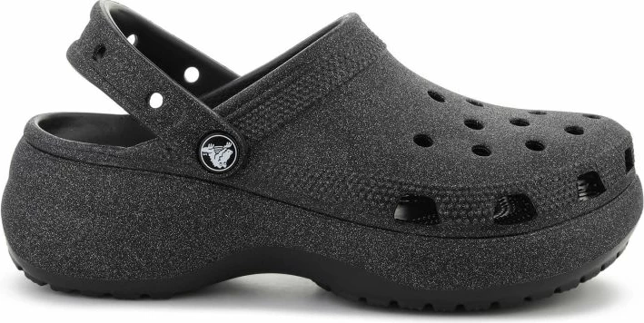 Atlete platforme femra Crocs Classic Platform Glitter Clog 207241-001, të zeza