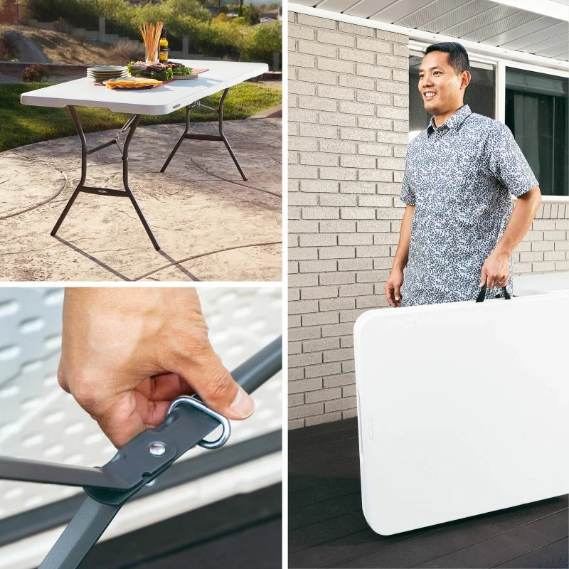 Tavolinë palosëse Lifetime, e bardhë