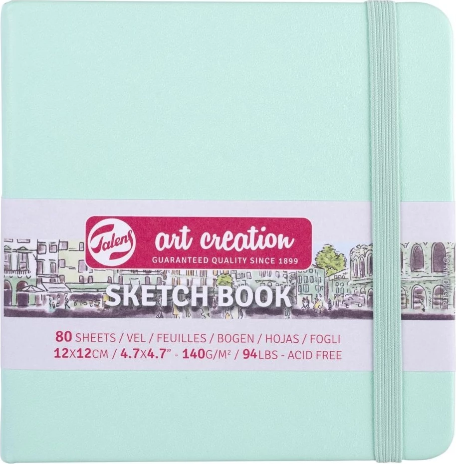 Talens Art Creation Sketch Book – Mint (12 × 12 cm)