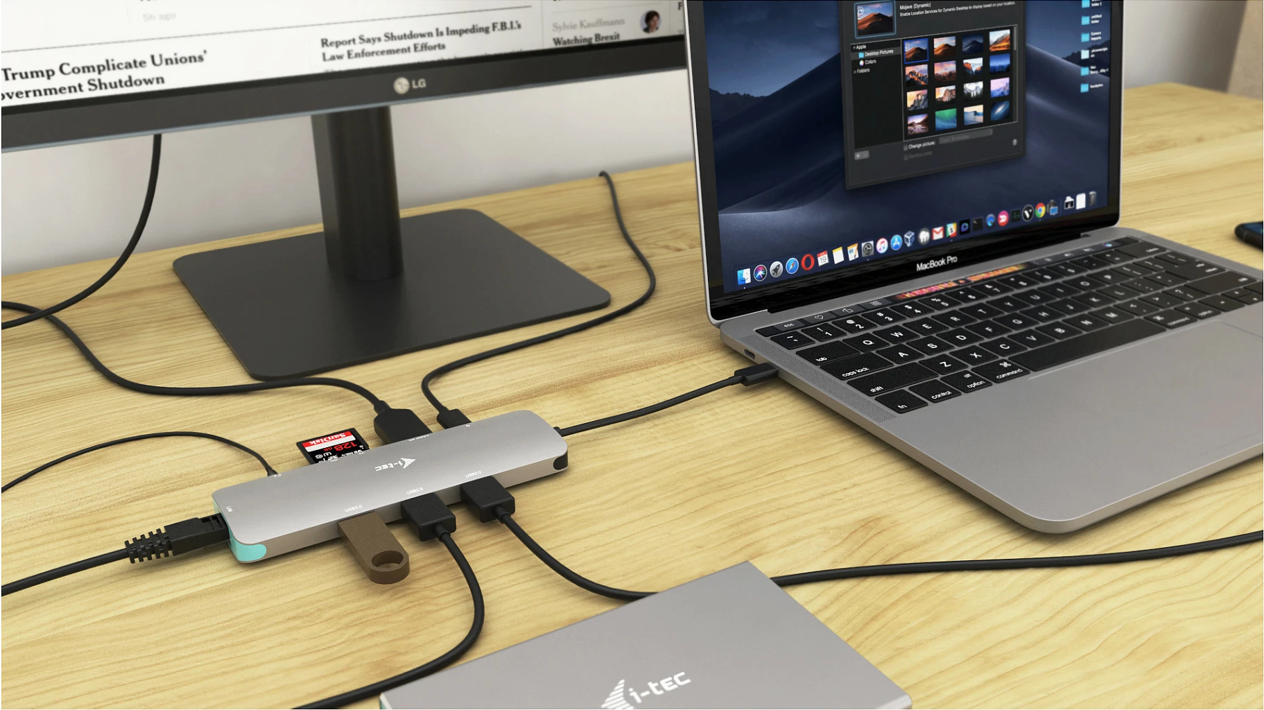 Docking stacion I-Tec Metal USB-C Nano, HDMI 4K, LAN Gigabit, Power Delivery 100W, argjendtë/turkez