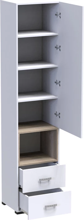 Kolonë ekspozuese Toscana, ngjyrë e bardhë, 50x42x222.5cm