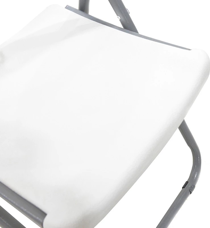 Karrige palosëse për kamping Edison me kornizë metalike dhe të përforcuar, ngjyrë bardhë, set 4 copë