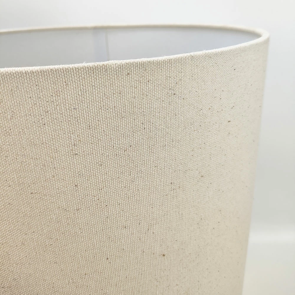 Llambë tavoline EONIA, qeramikë dhe lino, e bardhë, 35x35x101cm