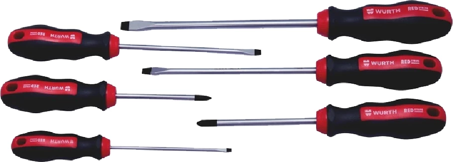 Set kaçavidash Würth MINUS/PHILLIPS, REDSTRIPE, 6 copë