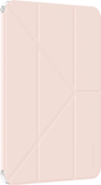 Mbështjellës tabletë, AmazingThing Minimal Case, për iPad Air 11" (2025) M3, folio me qëndrim, panel i pasëm transparent, mbajtës Apple Pencil, rozë