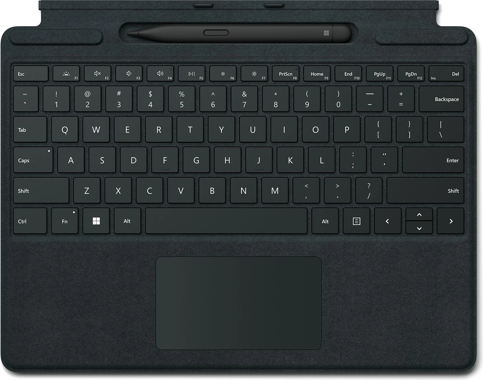 Tastierë Microsoft Surface Pro Signature me Slim Pen 2, Swiss, Touchpad, e zezë