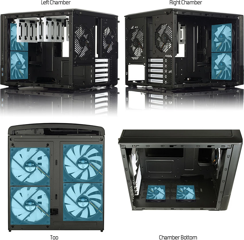Kasë Fractal Design NODE 804, Cube, micro ATX, e zezë