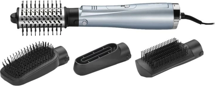 Furçë ajri e nxehtë BaByliss Hydro-Fusion HydroFusion AS774E 4 në 1, argjendtë/gri