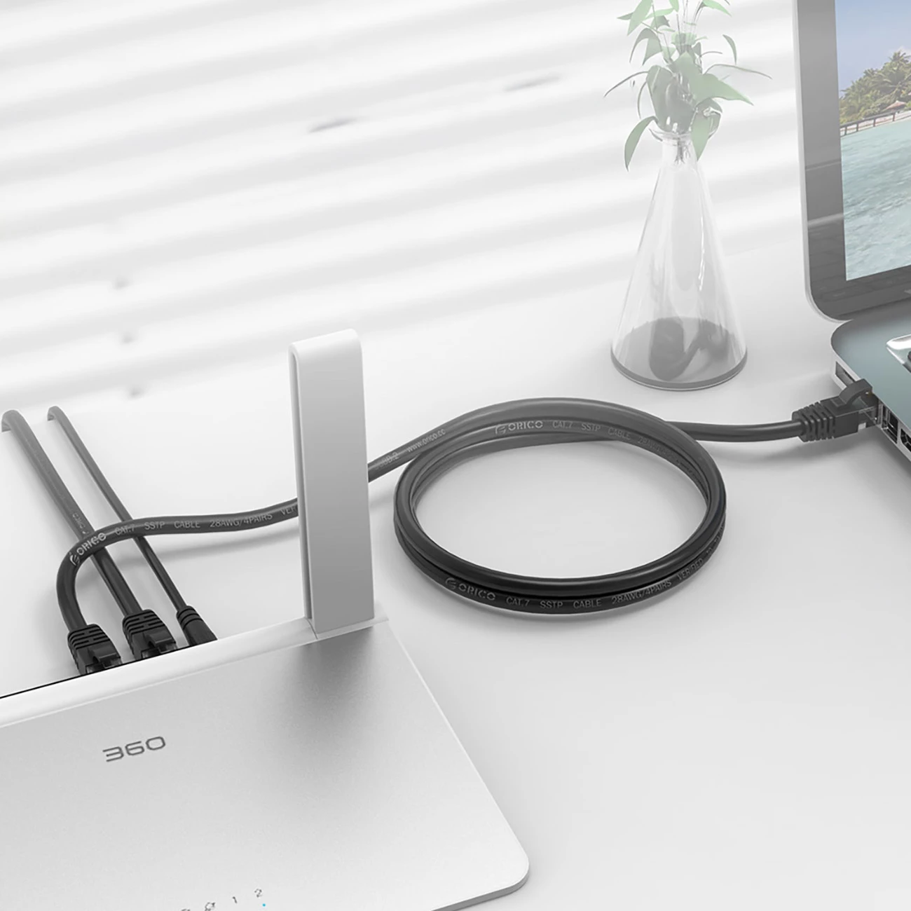 Kabllo rrjeti Ethernet Orico PUG-C6 CAT6 20 m 1000 Mbps RJ45 rrethore, e zezë