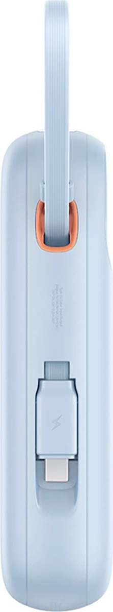 Powerbank Baseus QPow 2, 10000mAh, 30W, me kabllo USB-C të integruar, Kaltër