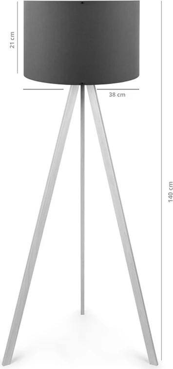 Llambë dyshemeje PWL-1060 Ε27 natyrale-antracit D38x140cm