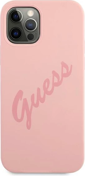 Mbështjellës Guess GUHCP12LLSVSPI për iPhone 12 Pro Max 6.7", rozë