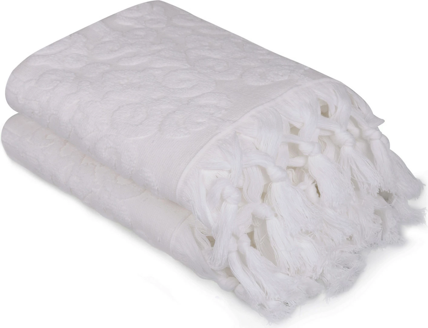 Set peshqirësh për duar (2 copë), Mijölnir, Baglamali Kilim, e bardhë