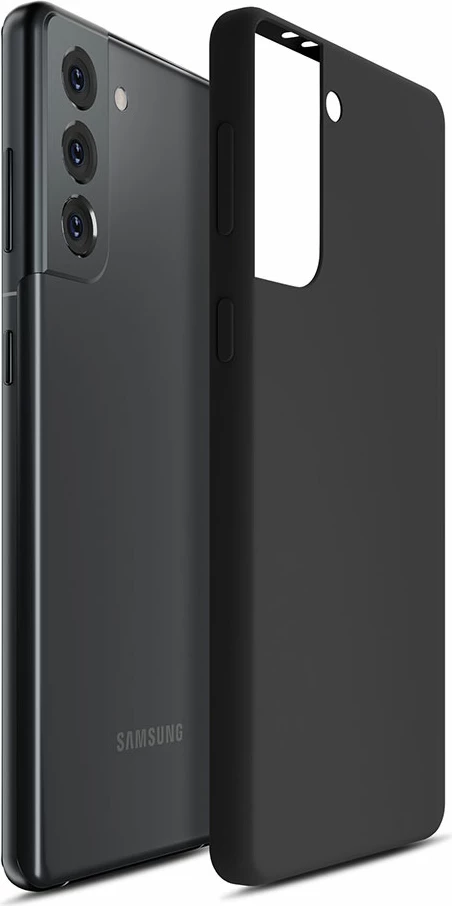 Mbështjellës silikoni 3mk për Samsung Galaxy S21+, i zi