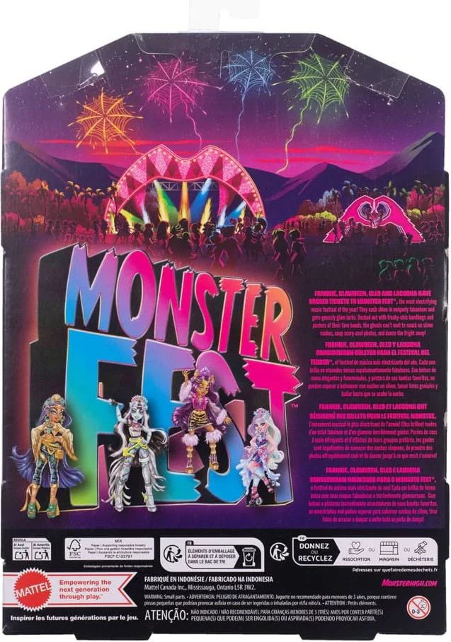 Kukull Clawdeen Wolf Monster High Monster Fest, 25 cm