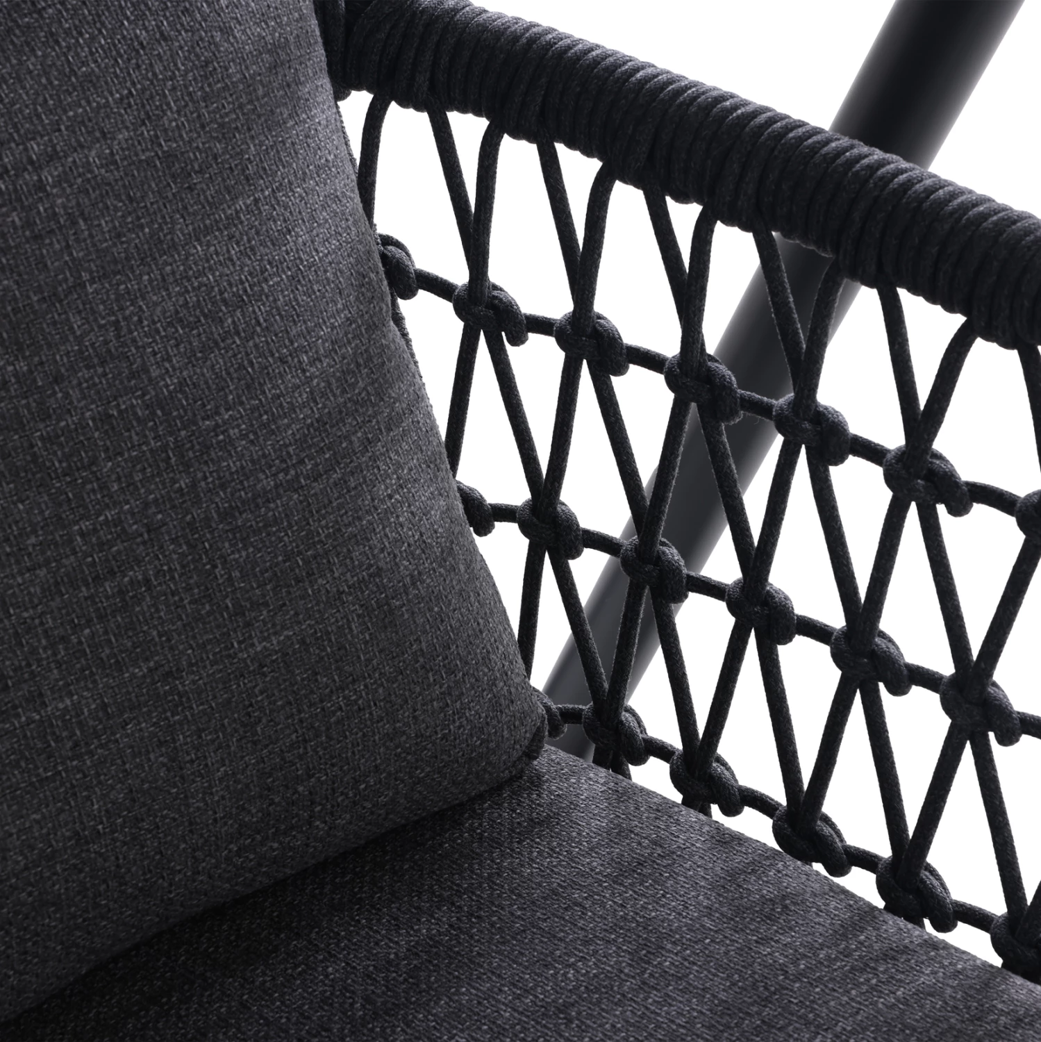 Lëkundëse me tendë për jashtë, 3 vende, ngjyrë gri e errët, alumin, EXCELSIOR CD6411.02, 185x134x175cm