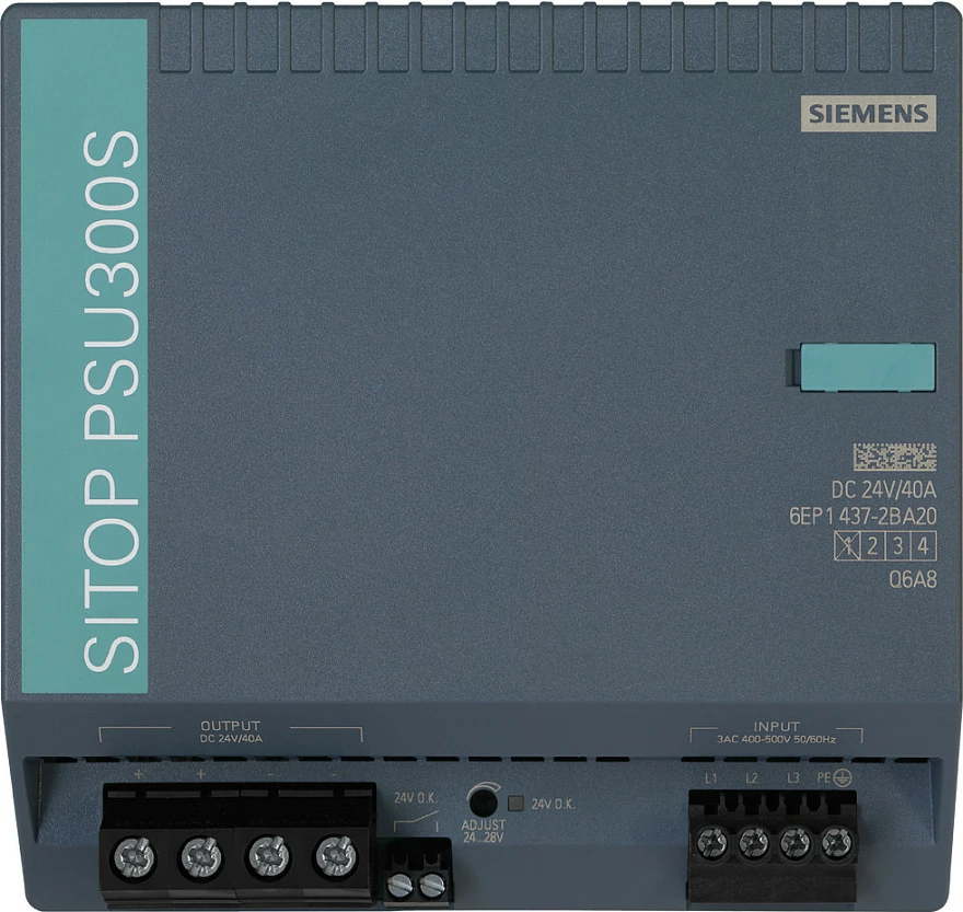 Furnizues rryme industrial Siemens SITOP PSU300S 6EP14372BA20, 24V DC 40A, 3~400-500VAC, multikolor