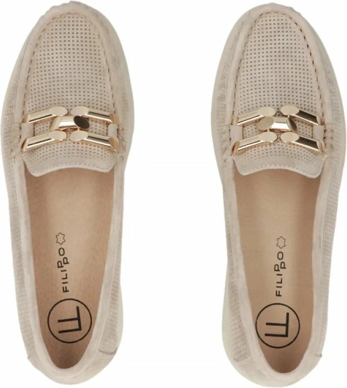 Mokasina platformë Filippo DP7652, bezhë