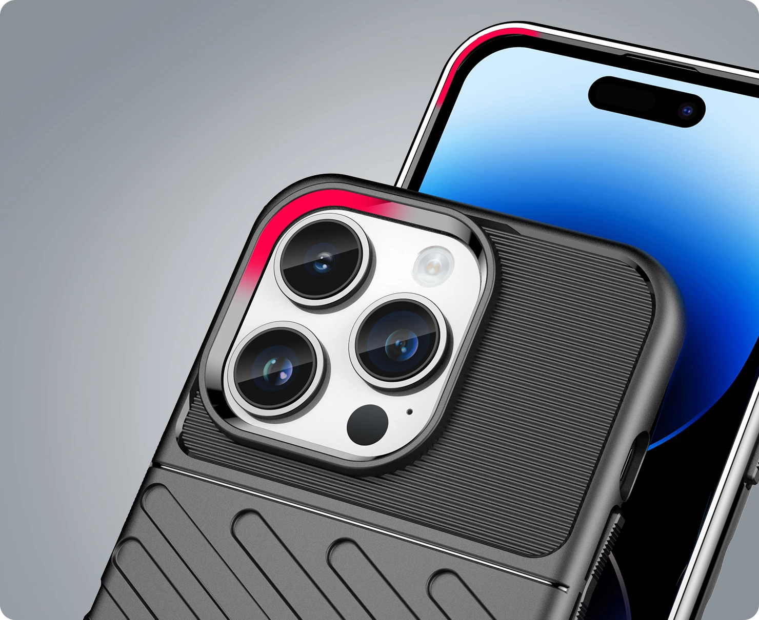 Mbështjellës Hurtel Thunder Case për iPhone 14 Pro, i zi