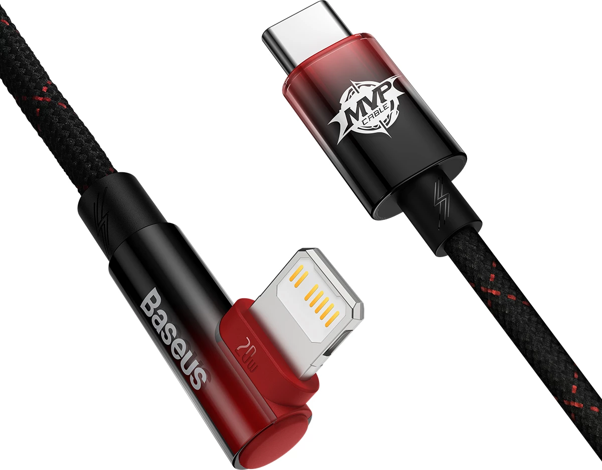 Kabllo Baseus MVP 2, USB-C në Lightning, 1m, 20W, Kuqe