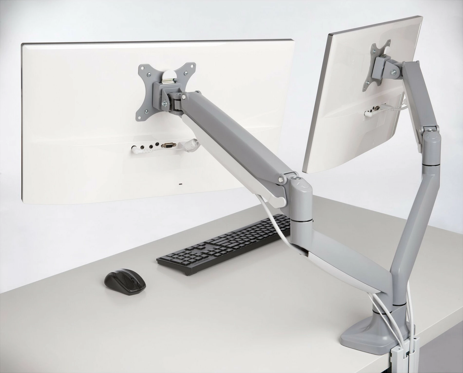 Krah monitori i dyfishtë Kensington One-Touch, 13-32", rregullim lartësie, argjendtë