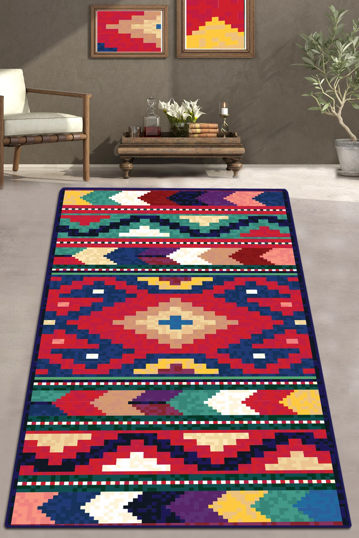 Qilim për korridor, shumëngjyrësh, Conceptum Hypnose Ordo, 80x100cm