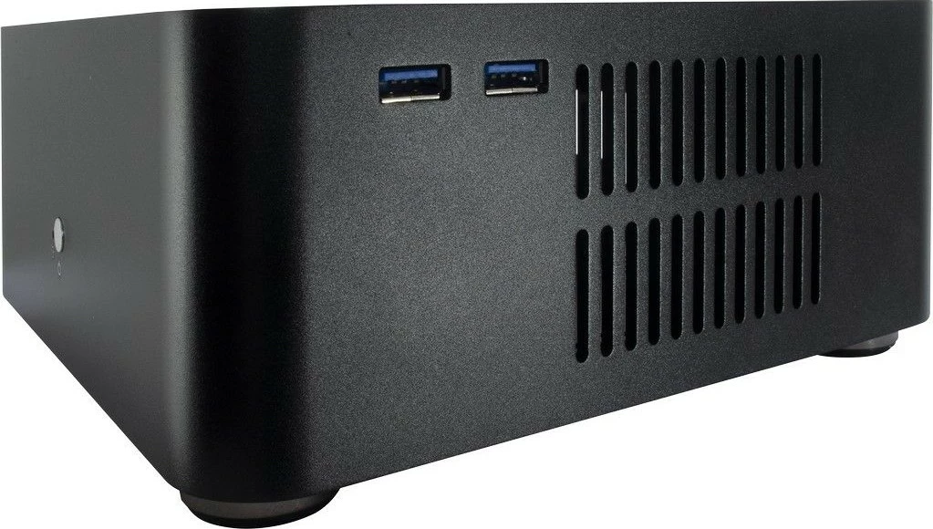 Kasë Inter-Tech A80, ITX, Small Form Factor, alumini, e zezë