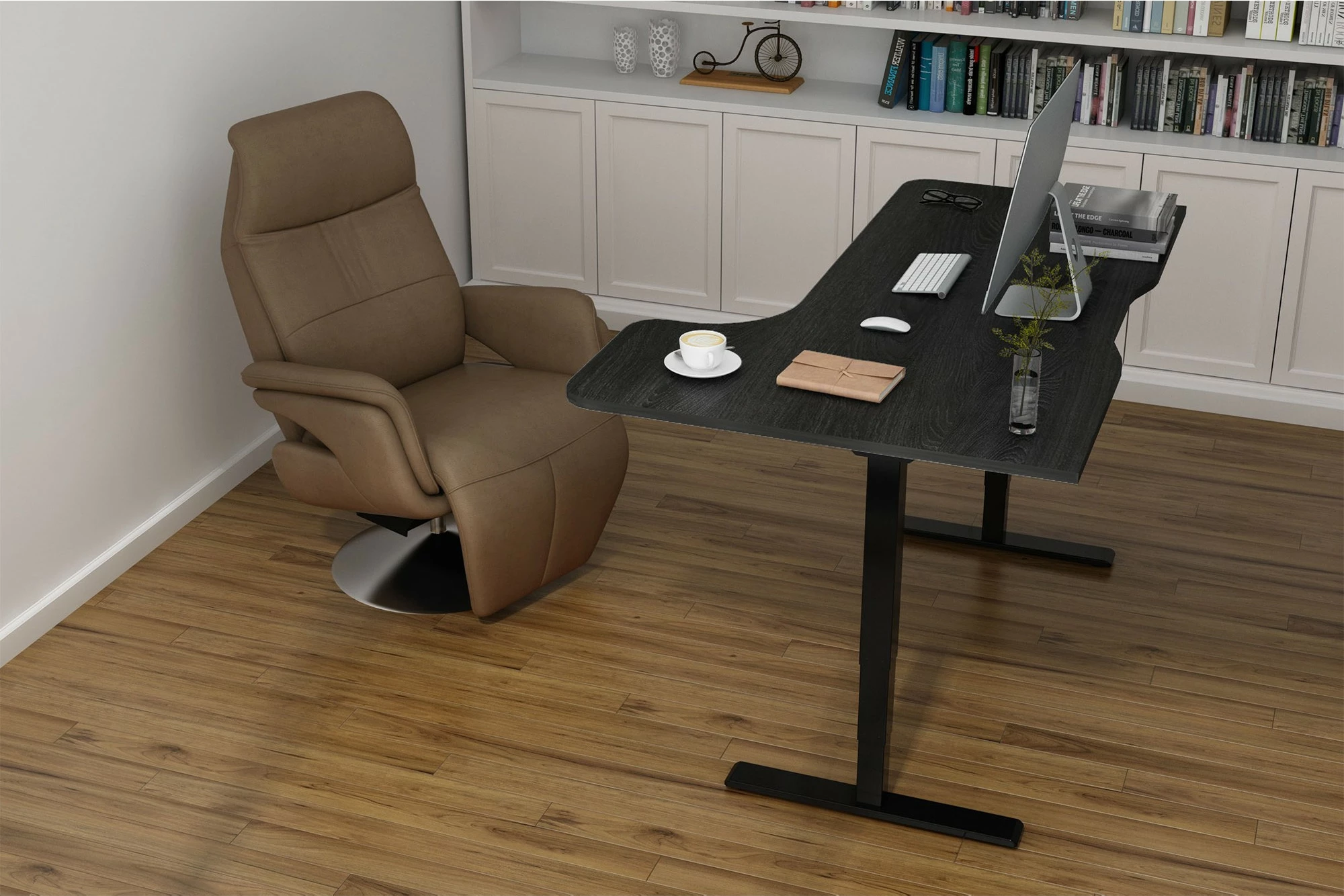 Kornizë tavoline elektrike Digitus DA-90434, 2 motorë, e zezë