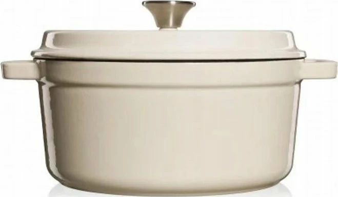 Tenxhere gize e emaluar Sourcing Grand Feu 4.7L 26cm, e bardhë