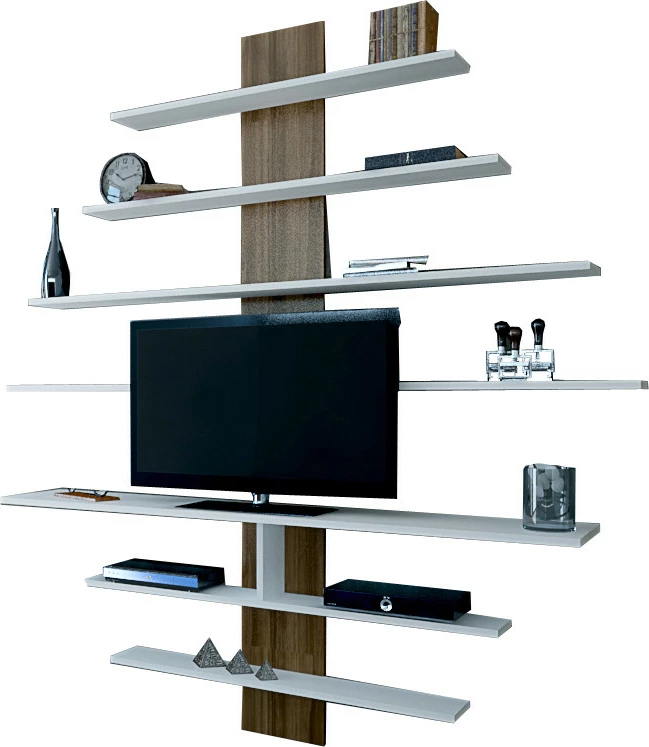 Njësi TV Hanah Home, ngjyrë zebra - e bardhë, arre