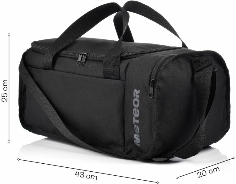 Çantë fitness Meteor, unisex, e zezë