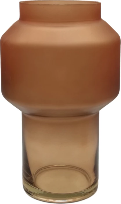 Vazo qelqi, ngjyrë terrakote, 15x15x24 cm