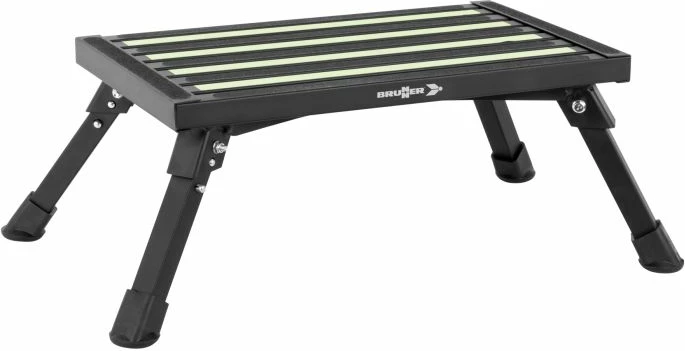 stol palosës / shkallë e vogël kampingu BRUNNER Go Step 7225127N.C03 48x30x23cm e zezë me aksente fluo