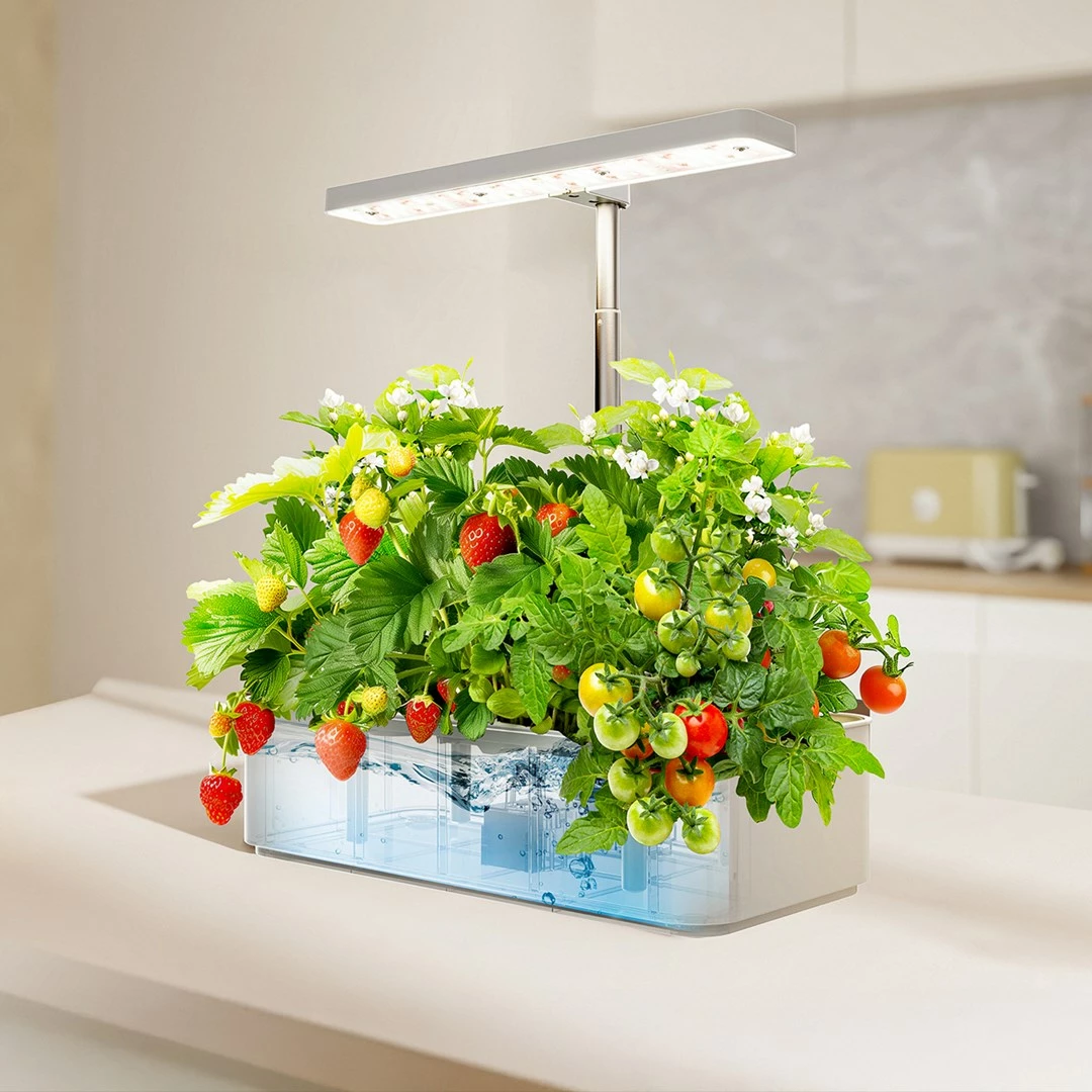 Vazo e mençur GreenBlue GB133 për rritje bimesh, 4L, 12 vende, LED, e bardhë