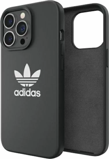 Mbështjellës Adidas Originals OR Silicone Case FW21 për iPhone 13 Pro/13 6.1", silikon me bërthamë polikarbonati, kompatibil me karikim wireless, i zi