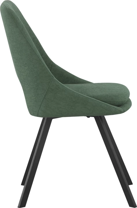 Karrige Initiate, set prej 2 copash, stof i gjelbër, këmbë metalike të zeza, 48x57x85cm