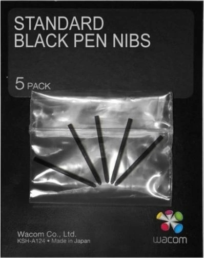 Majë stilusi Wacom Standard Pen Nibs, 5 copë, e zezë