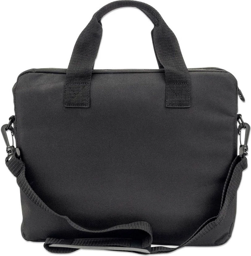Çantë laptopi Manhattan London 12.5 inç, messenger, xhep për aksesorë, e zezë