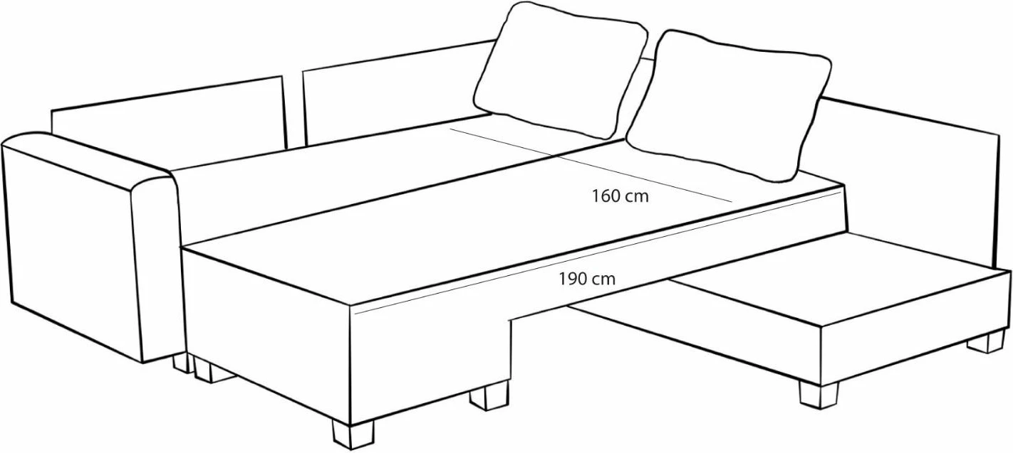 Kënd divan-krevat Atelier del Sofa, Aly majtas, bezhë