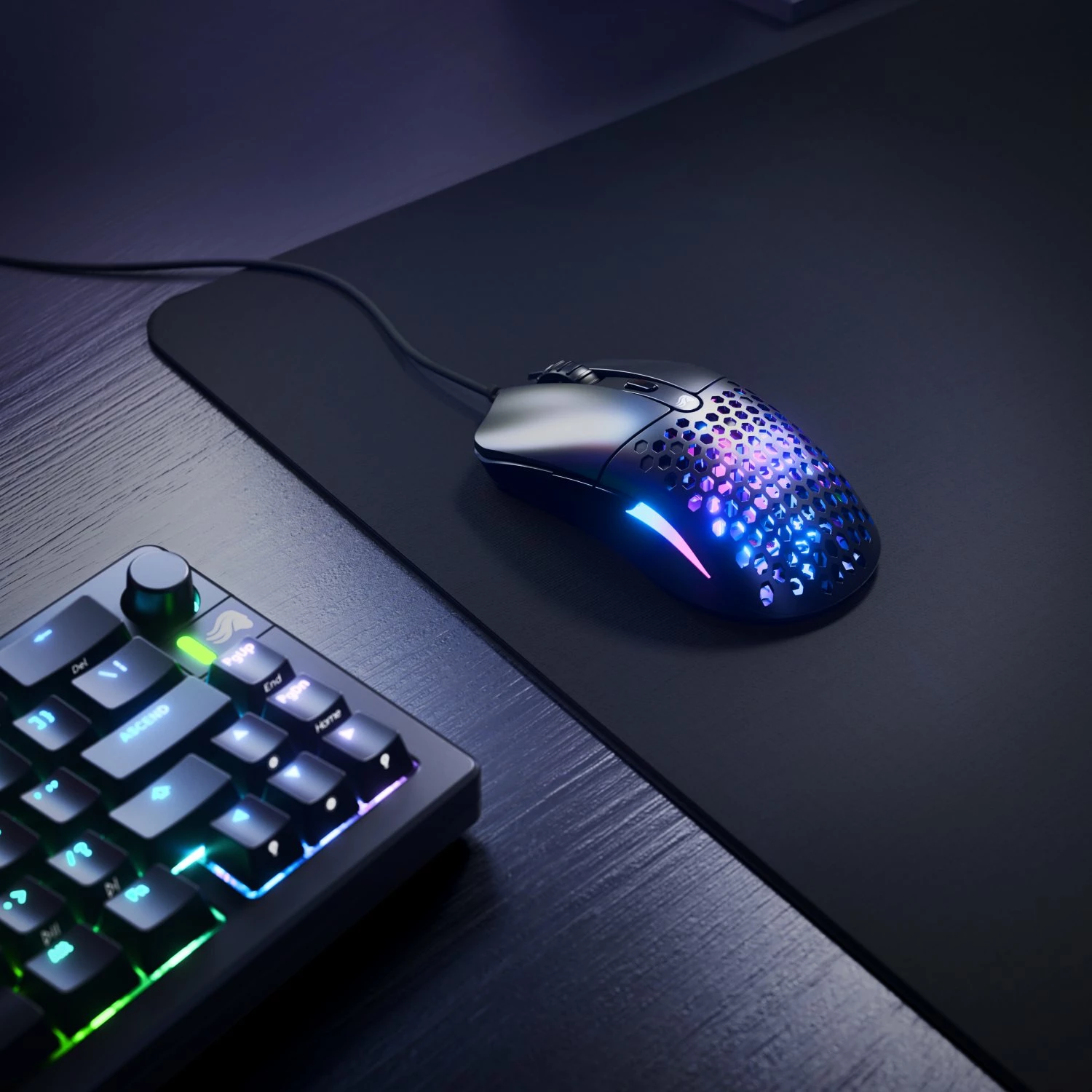Maus gaming Glorious Model O Eternal GLO-OE-W-BLK, 12000 DPI, 6 butona, RGB, i zi