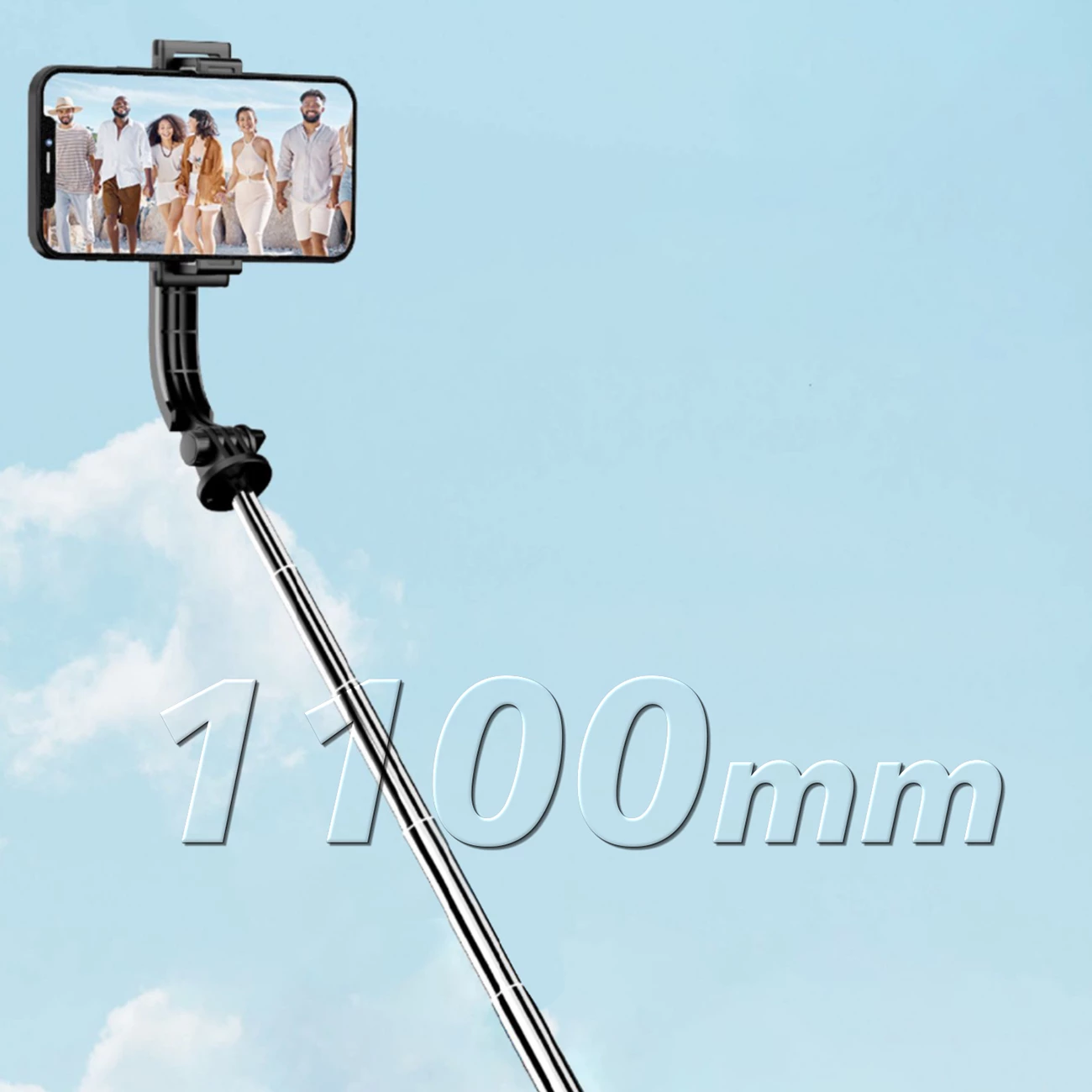 Selfie stick/tripod Dudao F18S 4-në-1 110 cm me Bluetooth dhe telekomandë, për celular, e zezë